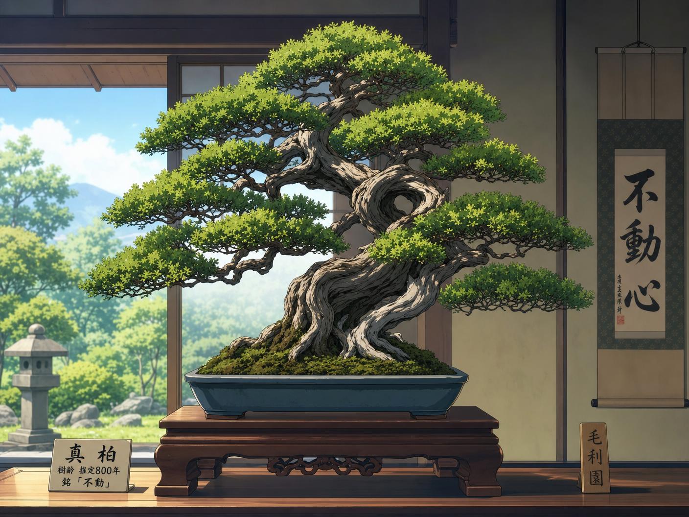 黄色仓库植物视频-盆景艺术